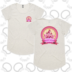 Ladies Pink Castle Logo Tee