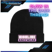 Load image into Gallery viewer, Cuff BEANIE - TRACK Glow in the Dark Thread
