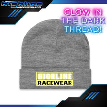 Load image into Gallery viewer, Cuff BEANIE - TRACK Glow in the Dark Thread
