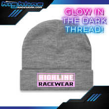 Load image into Gallery viewer, Cuff BEANIE - TRACK Glow in the Dark Thread
