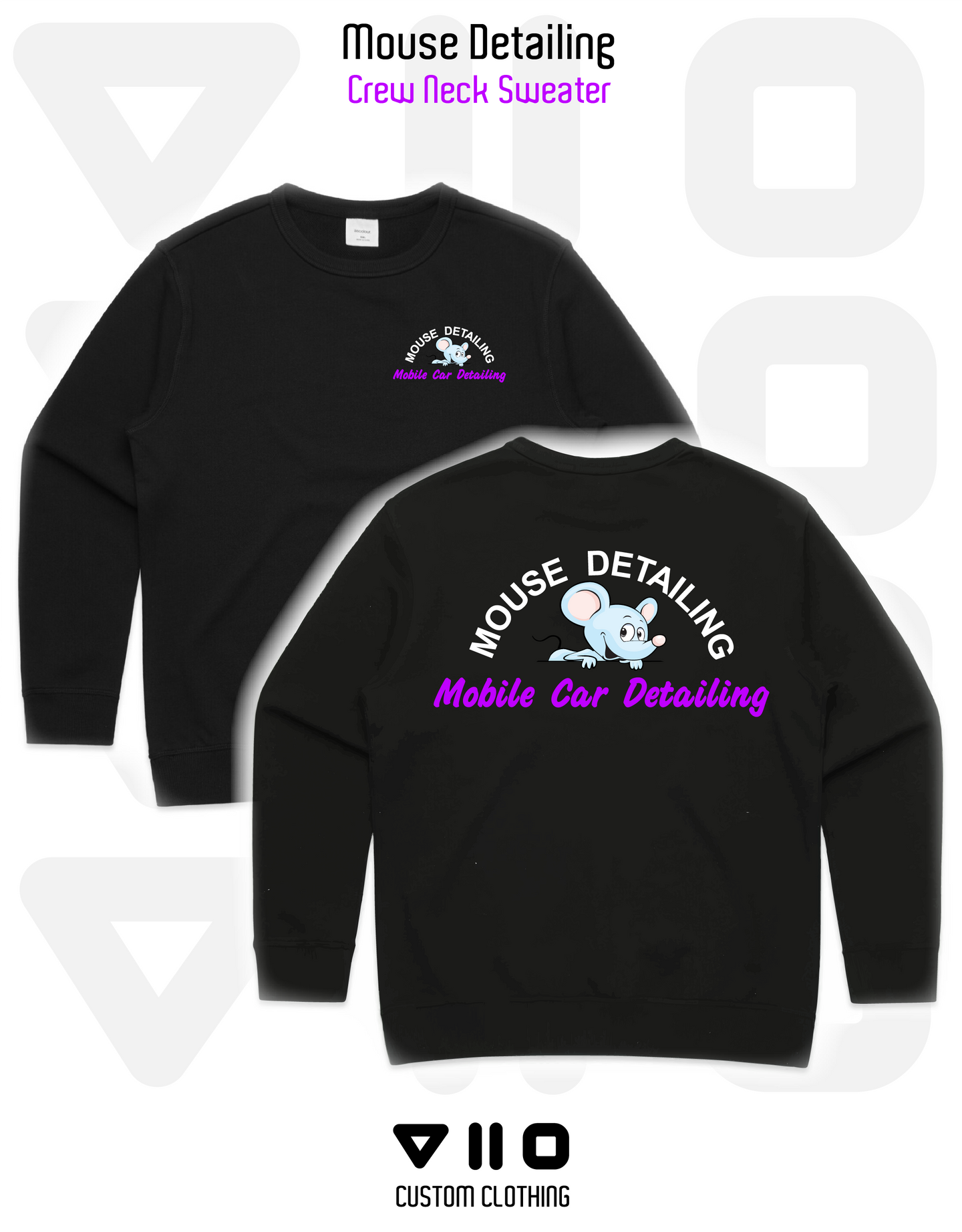 Crew Sweater - Mouse Detailing