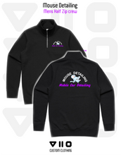 Load image into Gallery viewer, Half Zip Crew - Mouse Detailing
