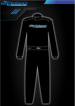Load image into Gallery viewer, BASIC BLACK SINGLE LAYER Race Suit - SFI 3.2a/1
